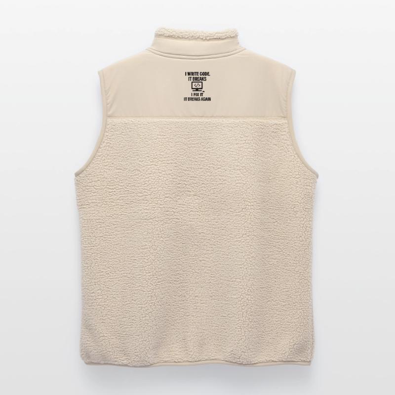 I Write Code – Funny Programmer T-Shirt Unisex Sherpa Gilet by Stanley/Stella
