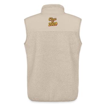 Class of 2029 Retro Script - Unisex Sherpa Gilet by Stanley/Stella - beige - Back - AI Model Male 178 light (178cm)