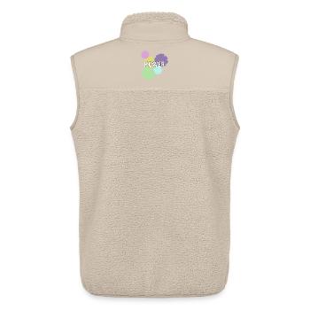 Mama Flower Power - Unisex Sherpaweste von Stanley/Stella - Beige - Hinten - AI Model Male 178 light (178cm)