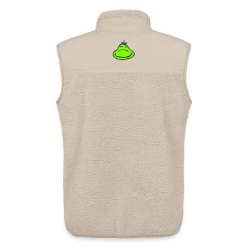Frog Toad Smiles Funny Comic Happy Cute - Unisex Sherpa Gilet by Stanley/Stella - beige - Back - AI Model Male 178 light (178cm)