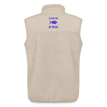 FISHING. RETIREMENT. RETIREMENT. RETIRED - Unisex Sherpa Gilet by Stanley/Stella - beige - Back - AI Model Male 178 light (178cm)