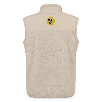 Sun Bee Graphic - Unisex Sherpa Gilet by Stanley/Stella - beige - Back - AI Model Male 178 light (178cm)