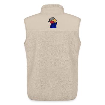 A look to blue - Unisex Sherpa Gilet by Stanley/Stella - beige - Back - AI Model Male 178 light (178cm)