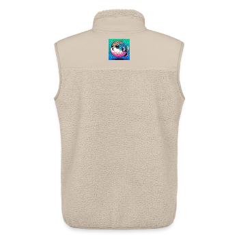 Kugelfisch - Unisex Sherpaweste von Stanley/Stella - Beige - Hinten - AI Model Male 178 light (178cm)