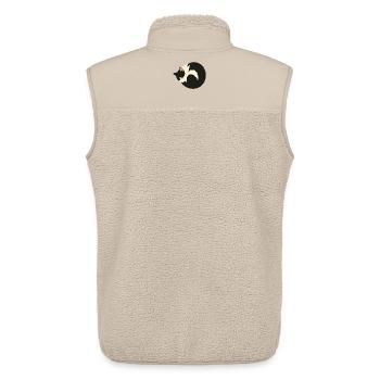 Süße schlafende Katze im minimalistischen Stil - Unisex Sherpaweste von Stanley/Stella - Beige - Hinten - AI Model Male 178 light (178cm)