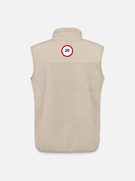 Tempo20 Sign Retro Illustration - Unisex Sherpa Gilet by Stanley/Stella - beige