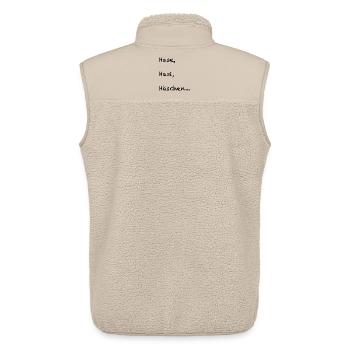 Hase, Hasi, Häschen - Unisex Sherpaweste von Stanley/Stella - Beige - Hinten - AI Model Male 178 light (178cm)