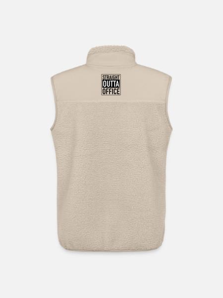 Straight outta office - Unisex Sherpa Gilet by Stanley/Stella - beige