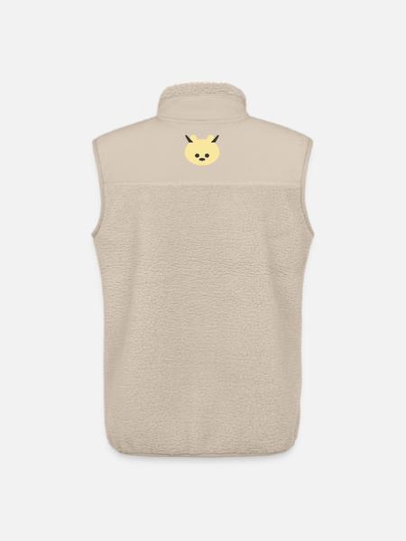 Horned Bear Cuddly Icon - Unisex Sherpa Gilet by Stanley/Stella - beige