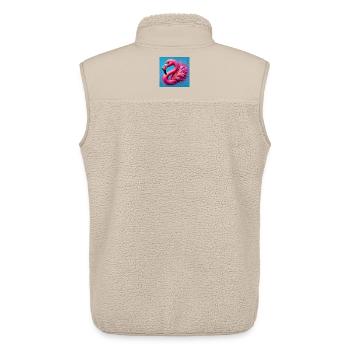 Flamingo - Unisex Sherpaweste von Stanley/Stella - Beige - Hinten - AI Model Male 178 light (178cm)