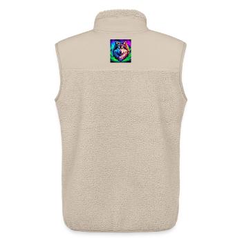 Loup - Veste sans manches sherpa unisexe Stanley/Stella - beige - Dos - AI Model Male 178 light (178cm)