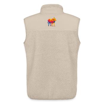 Regenbogenschiff mit 5 Beinen - Unisex Sherpaweste von Stanley/Stella - Beige - Hinten - AI Model Male 178 light (178cm)