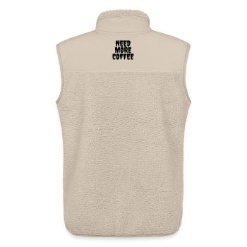 Brauchen Sie mehr Kaffee - Unisex Sherpaweste von Stanley/Stella - Beige - Hinten - AI Model Male 178 light (178cm)