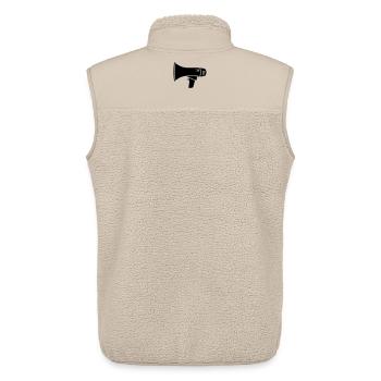 Megaphone loud demo ultras - Unisex Sherpa Gilet by Stanley/Stella - beige - Back - AI Model Male 178 light (178cm)