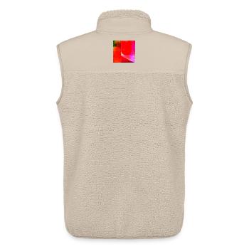 Neon Color Block Geometry - Unisex Sherpa Gilet by Stanley/Stella - beige - Back - AI Model Male 178 light (178cm)