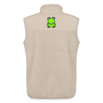 Frosch Girl Wimpern hübsche Frau weiblich Mädchen - Unisex Sherpaweste von Stanley/Stella - Beige - Hinten - AI Model Male 178 light (178cm)