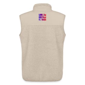 40th Birthday Limited Edition 11/1985 - Unisex Sherpa Gilet by Stanley/Stella - beige - Back - AI Model Male 178 light (178cm)