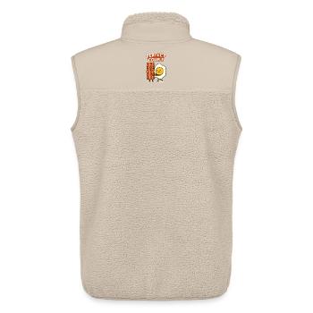 Perfect Couple: Bacon and Egg Hug Delight - Unisex Sherpa Gilet by Stanley/Stella - beige - Back - AI Model Male 178 light (178cm)