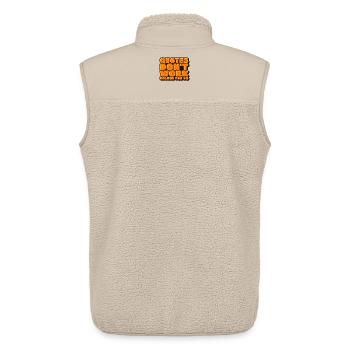 Quotes Don't Work Unless You Do - Veste sans manches sherpa unisexe Stanley/Stella - beige - Dos - AI Model Male 178 light (178cm)