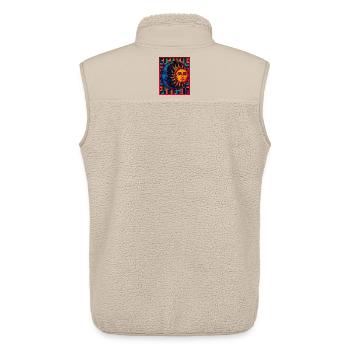 Soleil et Lune Prisme Néon - Veste sans manches sherpa unisexe Stanley/Stella - beige - Dos - AI Model Male 178 light (178cm)
