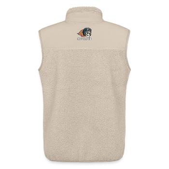 Ride or Die Totenkopf Helm - Unisex Sherpaweste von Stanley/Stella - Beige - Hinten - AI Model Male 178 light (178cm)