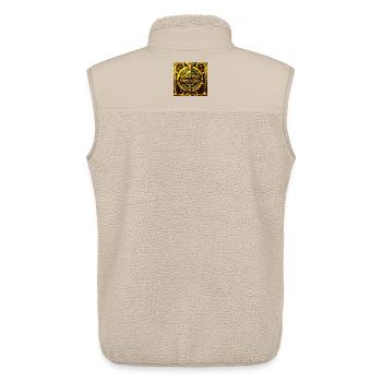 Golden Quantum Computer Emblem - Unisex Sherpa Gilet by Stanley/Stella - beige - Back - AI Model Male 178 light (178cm)