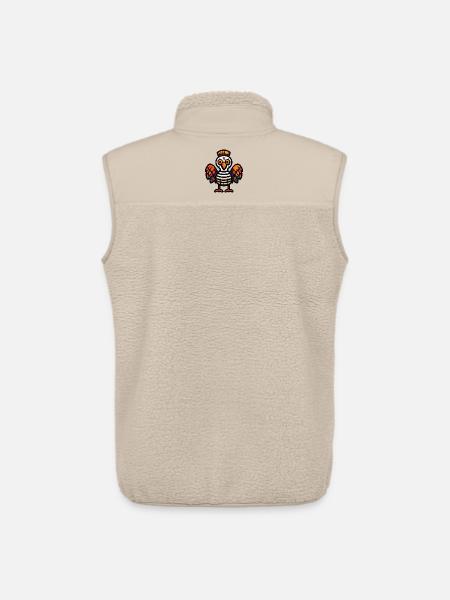 Dinde Halloween Zombie - Veste sans manches sherpa unisexe Stanley/Stella - beige