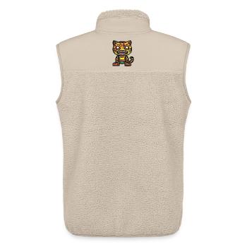 Leopard Halloween Zombie - Unisex Sherpaweste von Stanley/Stella - Beige - Hinten - AI Model Male 178 light (178cm)