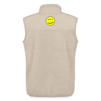 Winking Laugh Mouth - Unisex Sherpa Gilet by Stanley/Stella - beige - Back - AI Model Male 178 light (178cm)