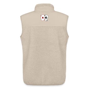 Cartes de poker – Texas Hold’em Casino Design - Veste sans manches sherpa unisexe Stanley/Stella - beige - Dos - AI Model Male 178 light (178cm)