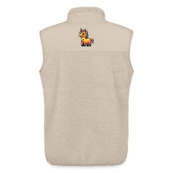 Unicorn Halloween Zombie - Unisex Sherpa Gilet by Stanley/Stella - beige - Back - AI Model Male 178 light (178cm)