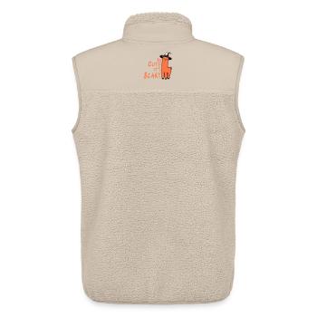 So cute it's scary Lama Hexenhut Halloween Spruch - Unisex Sherpaweste von Stanley/Stella - Beige - Hinten - AI Model Male 178 light (178cm)