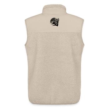 Cerf des Alpes - Veste sans manches sherpa unisexe Stanley/Stella - beige - Dos - AI Model Male 178 light (178cm)
