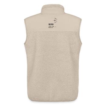 Funny Gemini Cartoon – Double Trouble - Unisex Sherpa Gilet by Stanley/Stella - beige - Back - AI Model Male 178 light (178cm)
