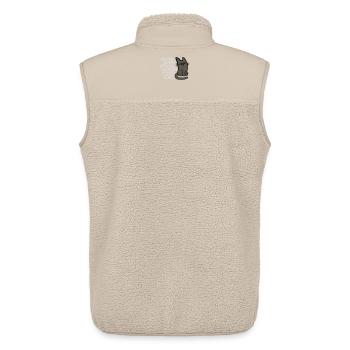 Katze Behind Every Strong Woman Genervt Grummelig - Veste sans manches sherpa unisexe Stanley/Stella - beige - Dos - AI Model Male 178 light (178cm)