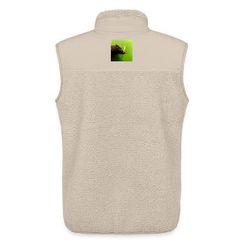 Sanglier - Veste sans manches sherpa unisexe Stanley/Stella - beige - Dos - AI Model Male 178 light (178cm)