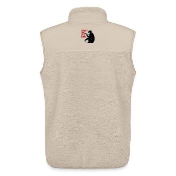 Believe me, it's true – monkey art - Unisex Sherpa Gilet by Stanley/Stella - beige - Back - AI Model Male 178 light (178cm)
