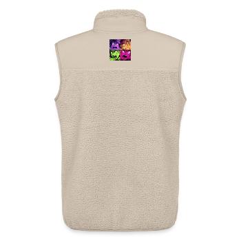 Farbenexplosion Schreie Collage Hexen - Unisex Sherpaweste von Stanley/Stella - Beige - Hinten - AI Model Male 178 light (178cm)