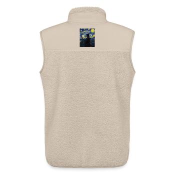 Samurai Japan Van Gogh Style Starry Night - Unisex Sherpaweste von Stanley/Stella - Beige - Hinten - AI Model Male 178 light (178cm)