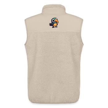 Toucan Bird Halloween Zombie - Unisex Sherpa Gilet by Stanley/Stella - beige - Back - AI Model Male 178 light (178cm)