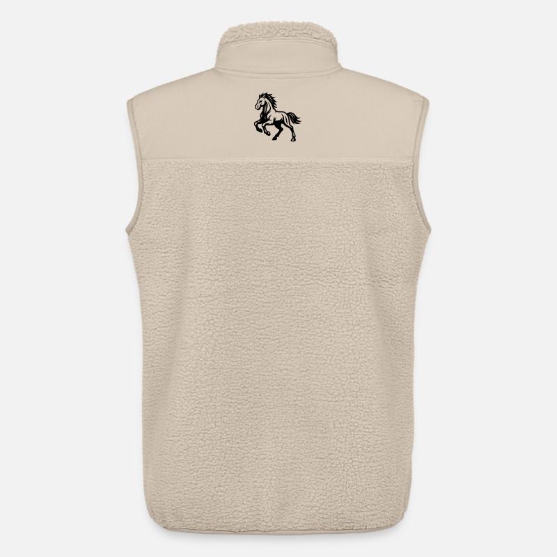 Pferd  - Unisex Sherpaweste von Stanley/Stella - Beige