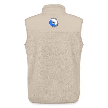 Sound_of_Zuerich - Unisex Sherpaweste von Stanley/Stella - Beige - Hinten - AI Model Male 178 light (178cm)