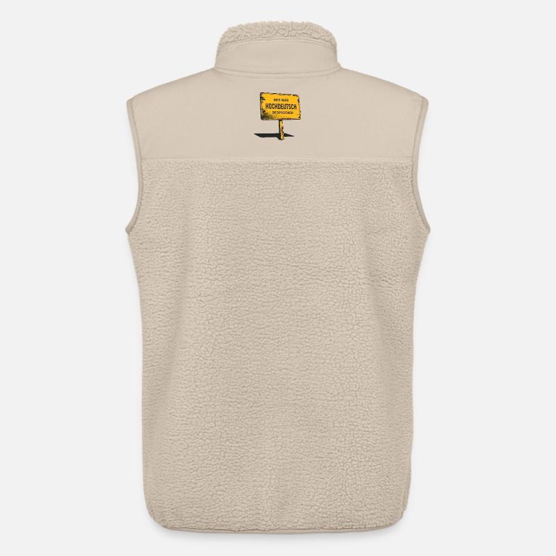 Hier wird Hochdeutsch gesprochen  - Unisex Sherpaweste von Stanley/Stella - Beige