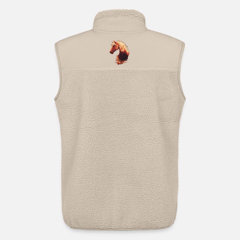 Pferd Herbst - Unisex Sherpaweste von Stanley/Stella - Beige