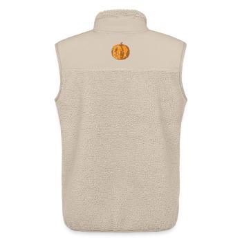 Citrouille scintillante rétro - Veste sans manches sherpa unisexe Stanley/Stella - beige - Dos - AI Model Male 178 light (178cm)