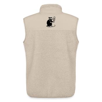 Rat as an office stallion - Unisex Sherpa Gilet by Stanley/Stella - beige - Back - AI Model Male 178 light (178cm)