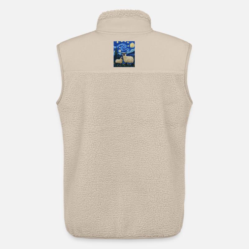 Schaf Van Gogh Style Starry Night - Unisex Sherpaweste von Stanley/Stella - Beige
