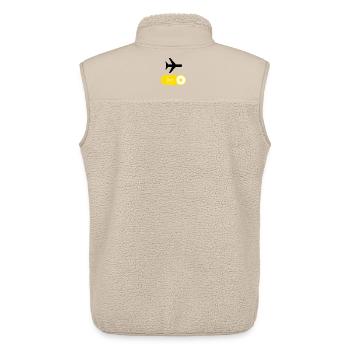 Weltreisen - AUF - Unisex Sherpaweste von Stanley/Stella - Beige - Hinten - AI Model Male 178 light (178cm)