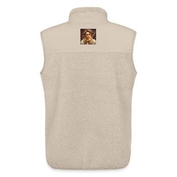 Portrait de style foulard coloré - Veste sans manches sherpa unisexe Stanley/Stella - beige - Dos - AI Model Male 178 light (178cm)