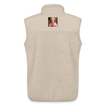 Pastel portrait in surfer look - Unisex Sherpa Gilet by Stanley/Stella - beige - Back - AI Model Male 178 light (178cm)